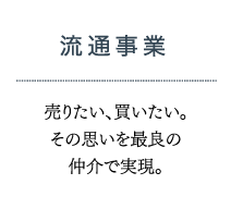 流通事業 売りたい、買いたい。その思いを最良の仲介で実現。